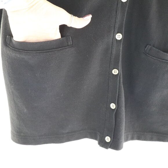 Lauren Ralph Lauren Cardigan Women L Black Preppy Sophisticated Classic Timeless - Picture 7 of 14